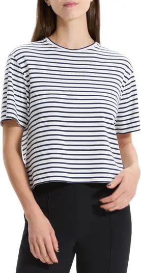 Theory Boxy Stripe Supima® Cotton T-Shirt | Nordstrom | Nordstrom