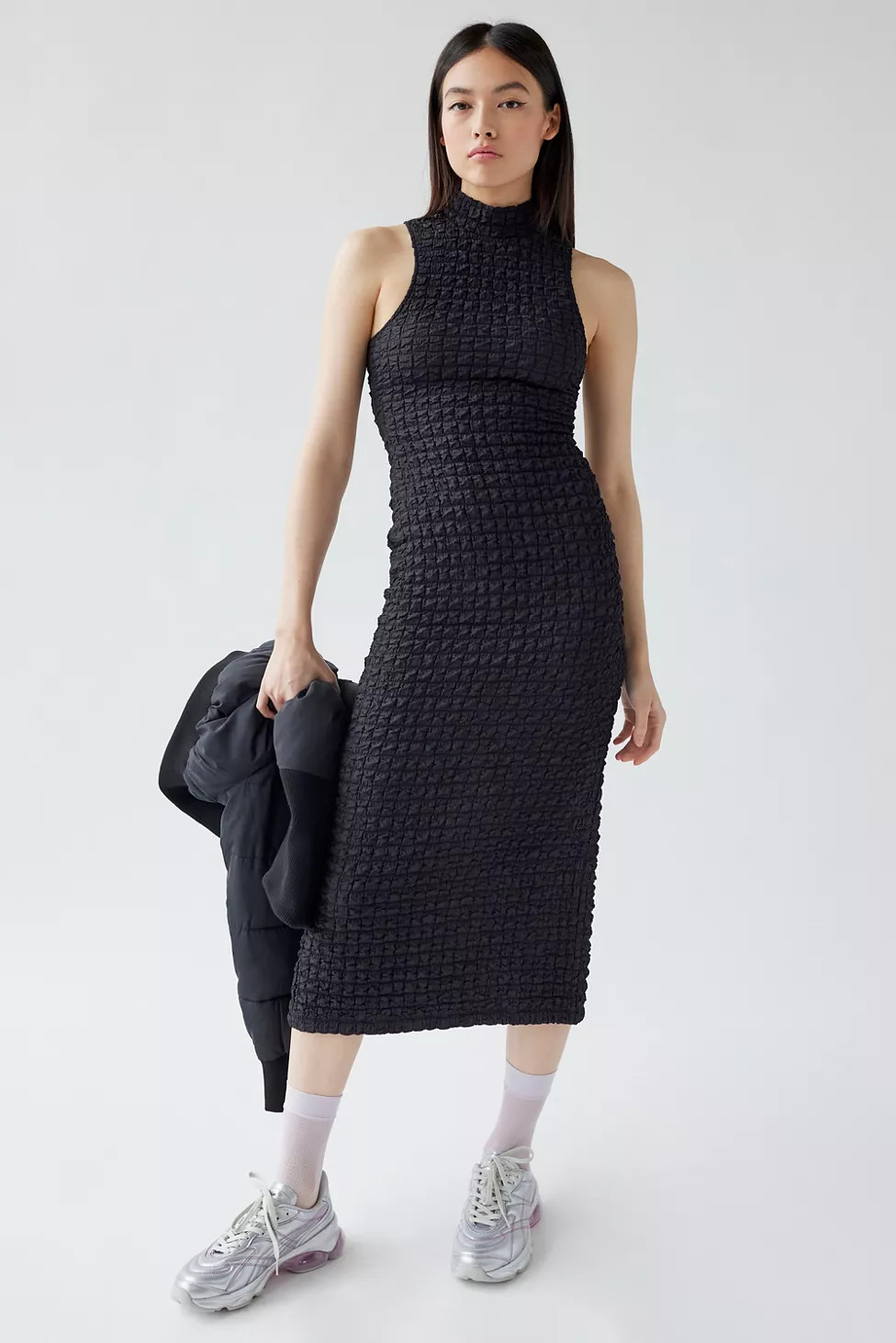 UO Gina Bubble Knit Midi Dress | Urban Outfitters (US and RoW)