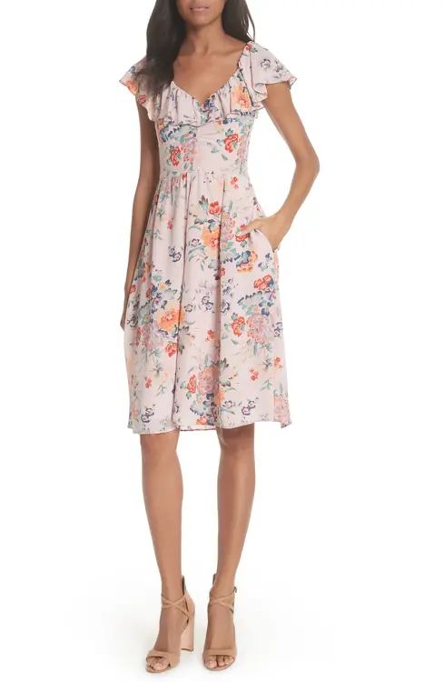 Rebecca Taylor Marlena Ruffle Silk Dress | Nordstrom