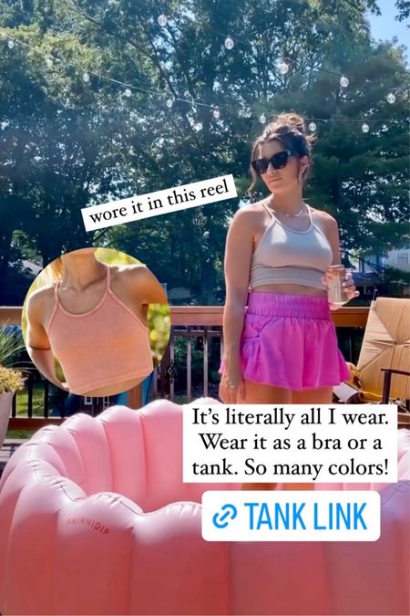 Wear it as a bra or a tank! True to size. So many colors. Shorts giving skort look, got my usual size 




#LTKfindsunder50 #LTKfitness #LTKActive