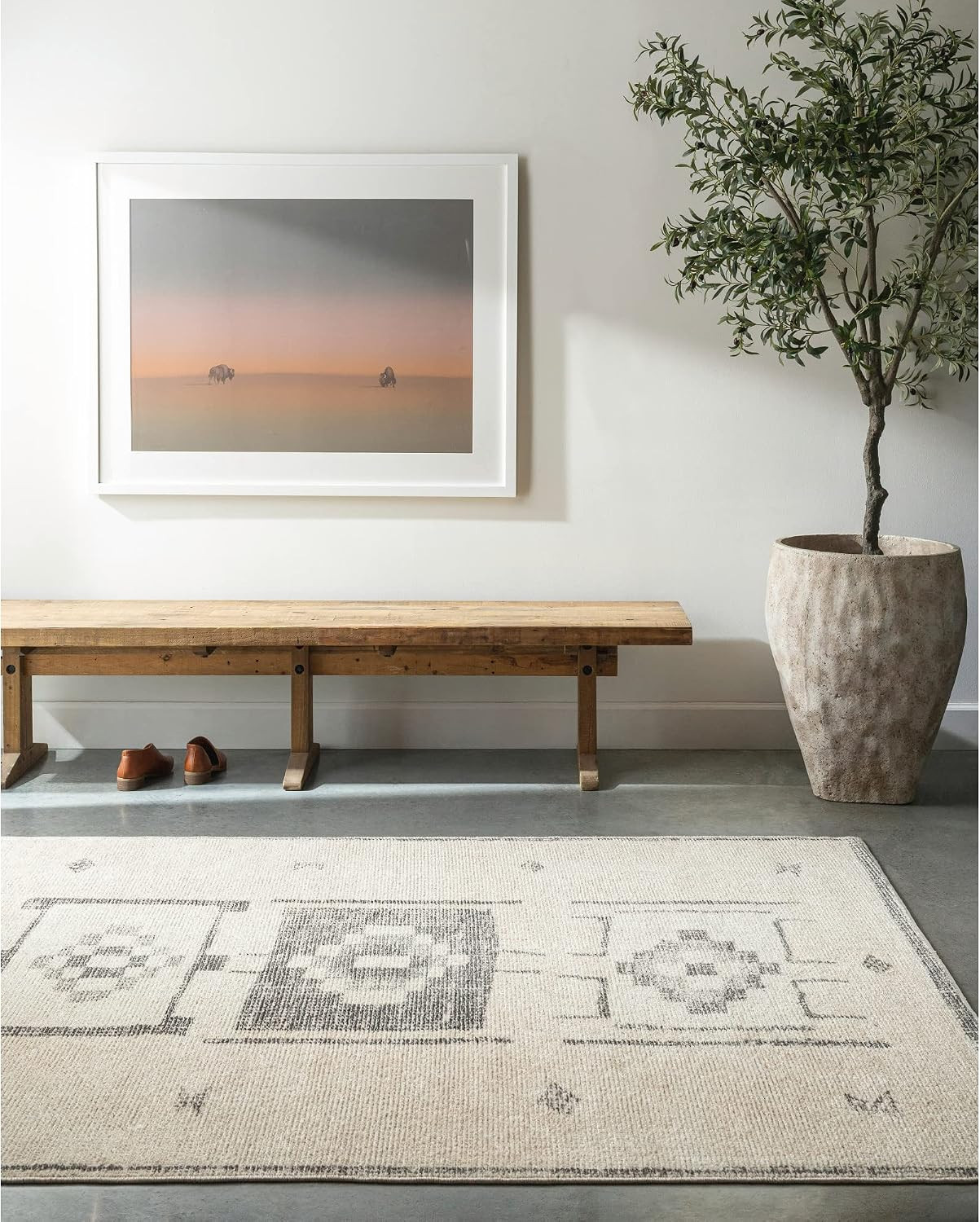 Livabliss x Becki Owens Solana Medallion Area Rug, 7'10" x 10', Taupe/Cream | Amazon (US)