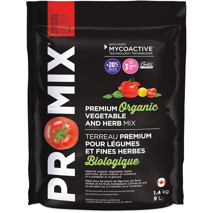 PRO-MIX® Organic Vegetable and Herb Potting Mix Soil with active ingredients, feeds for 3 months... | Amazon (CA)