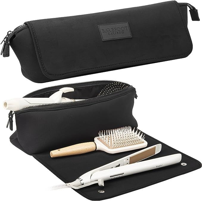 Portable Hair Tools Travel Bag with Heat-Resistant Mat - Ideal for Flat Irons, Straighteners, Cur... | Amazon (US)
