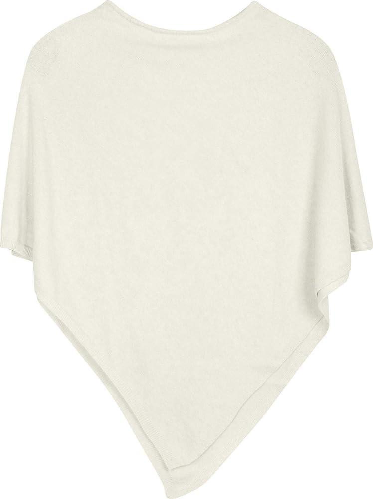 styleBREAKER Damen Feinstrick Poncho in Unifarben, leicht asymmetrischer Schnitt, Ärmellos, Rund... | Amazon (DE)