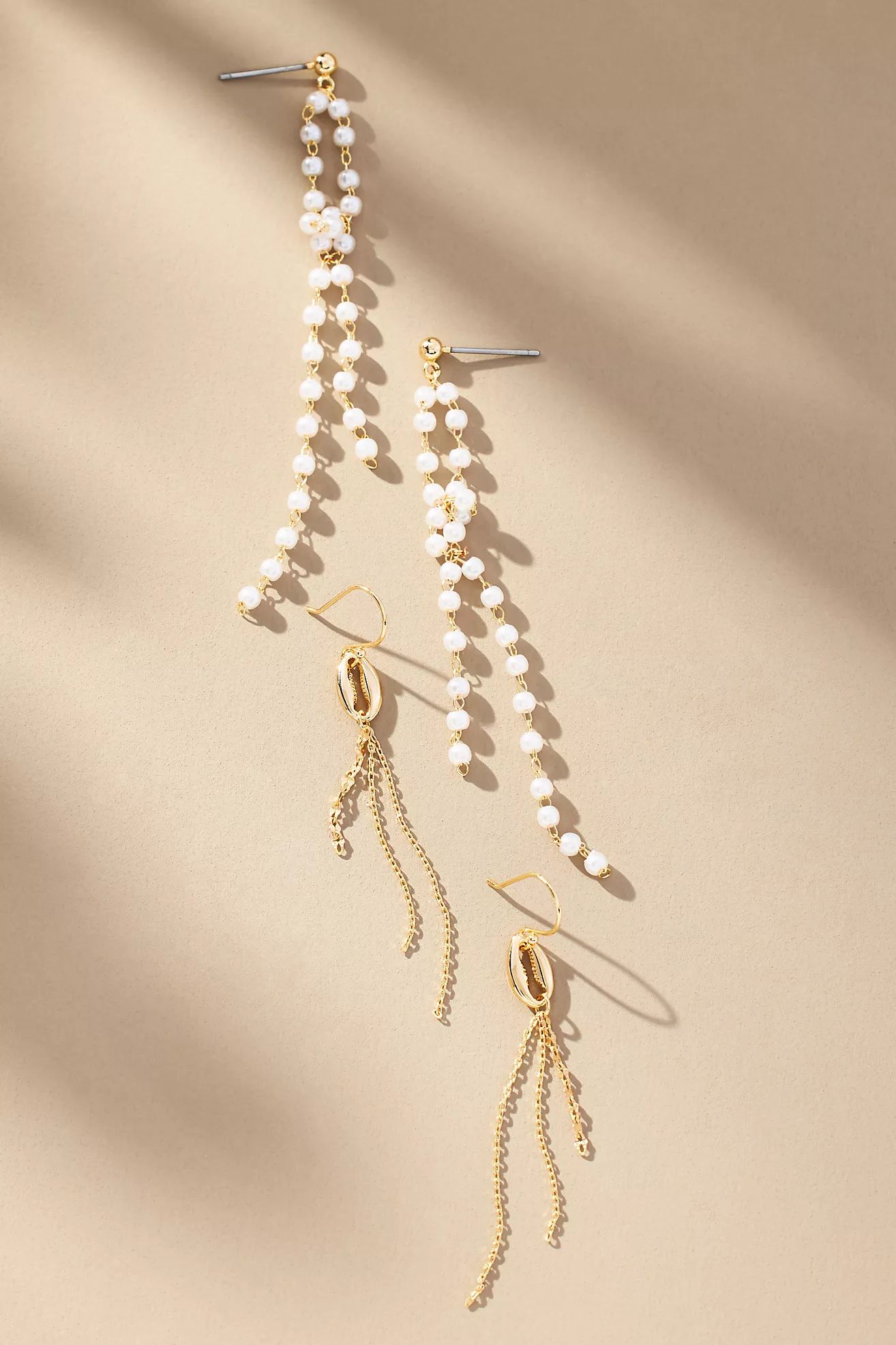 Drippy Pearl Huggie Earrings, Set of 2 | Anthropologie (US)