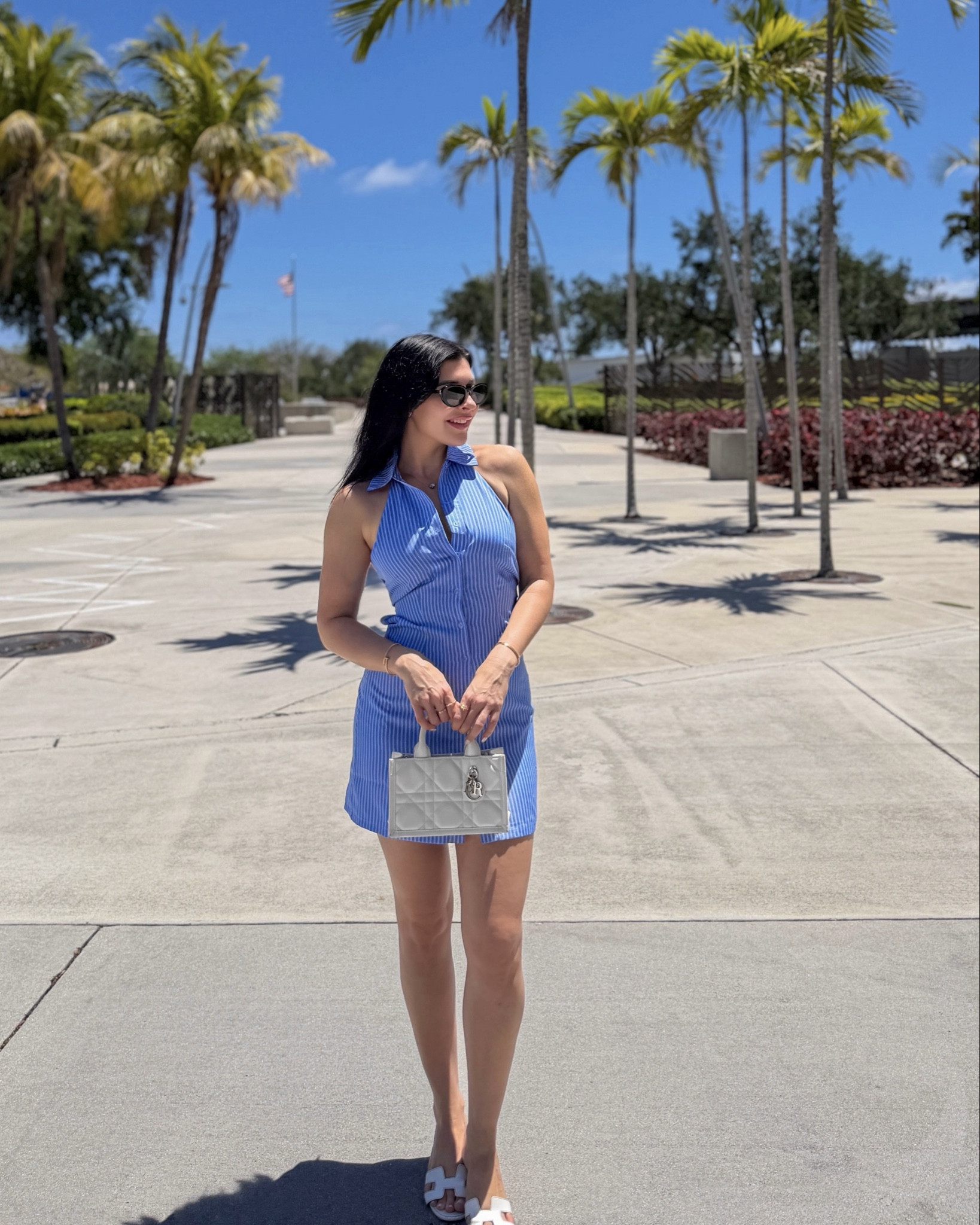 Blue stripe revolve mini workwear summer dress 

#LTKootd #LTKgrwm #LTKWorkwear