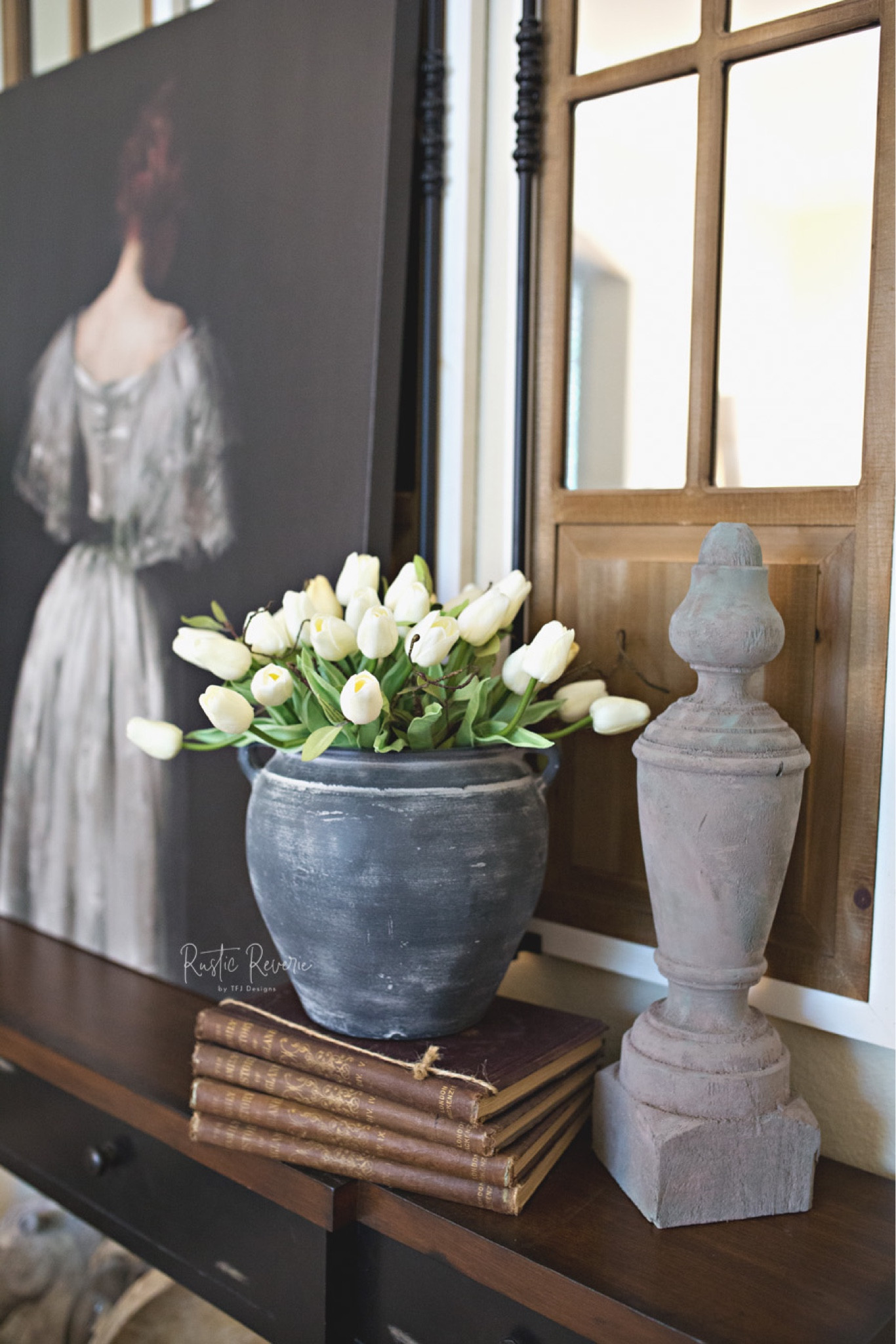 This gorgeous Terra Cotta Vase is on sale and under $24!! ⌛️Shown with my favorite real touch faux Tulips! 

# cottagecore vintage art books faux florals amazon sale 

#LTKSaleAlert #LTKHome #LTKFindsUnder50