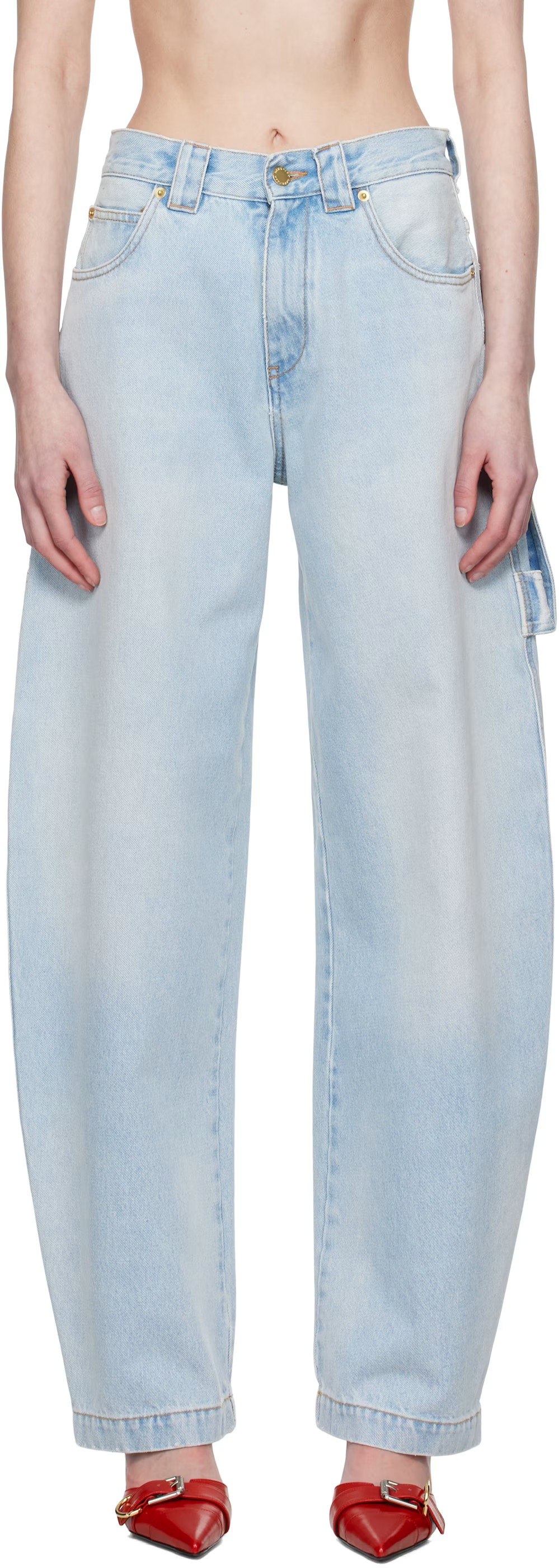DARKPARK - Blue Audrey Barrel Leg Carpenter Jeans | SSENSE