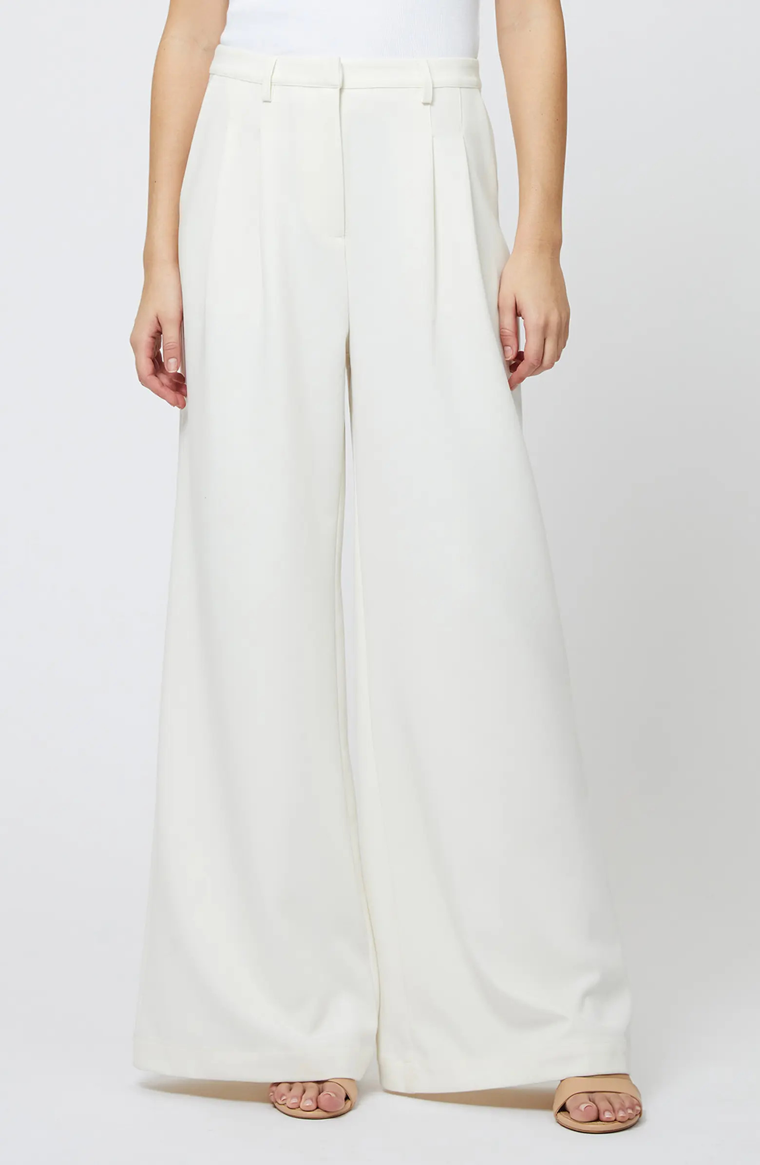 Azra Wide Leg Twill Pants | Nordstrom
