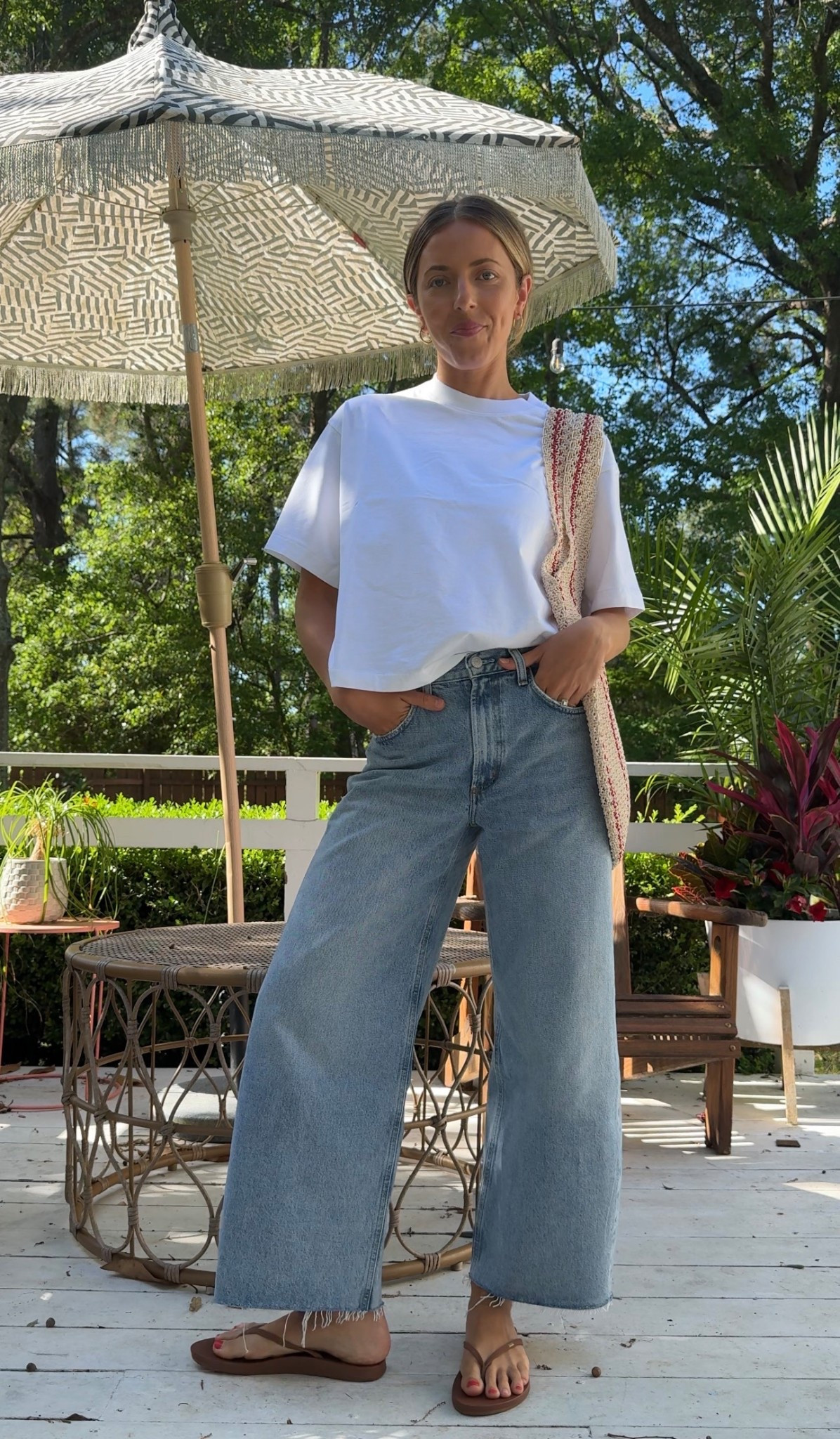 Simple is the best! Size small tee, size 26 jeans 