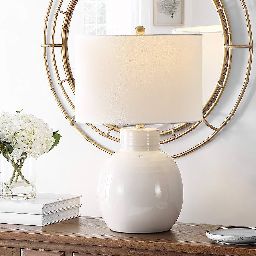 SAFAVIEH Lighting Collection Syra Modern Cream 24-inch Bedroom Living Room Home Office Desk Night... | Amazon (US)