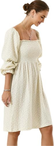 NOTHING FITS BUT Women Classic Cotton Dress, Soft Muslin Niko Gown, Floral Print Women Casual Dress, Pansy, S/M | Amazon (US)