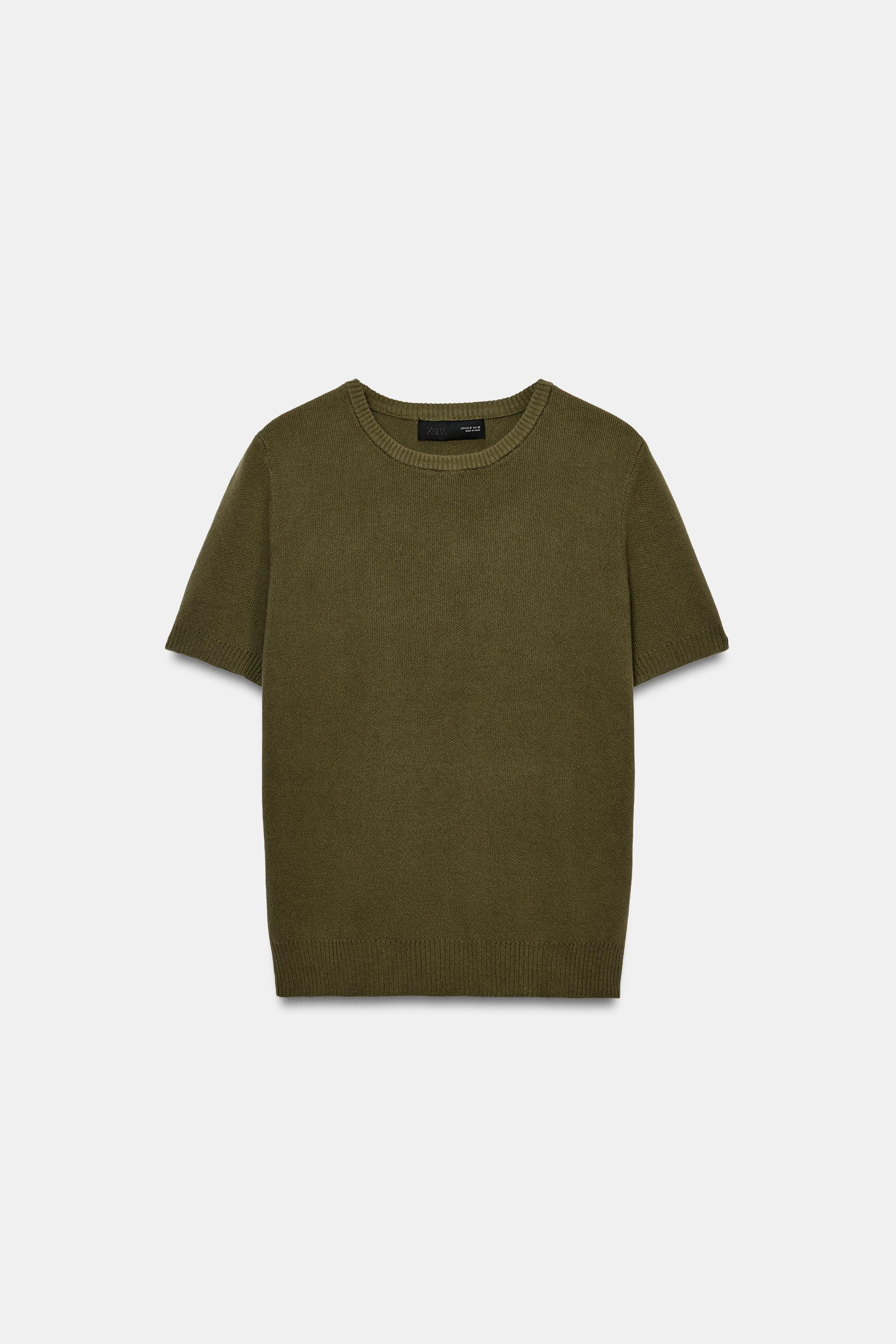 SHORT SLEEVE KNIT TOP | Zara UK