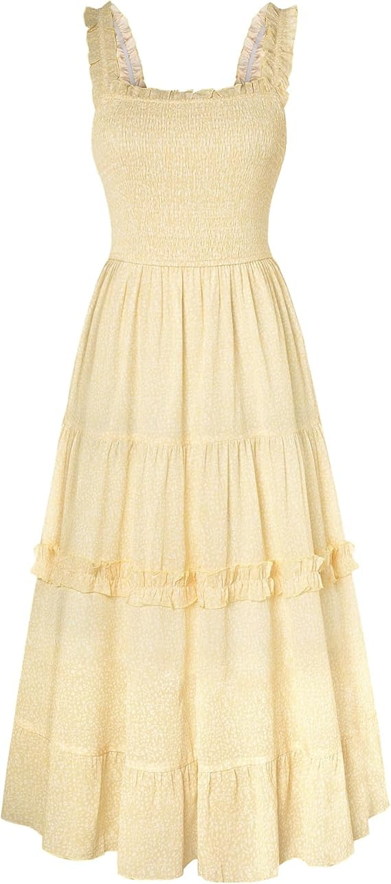 SCARLET DARKNESS Floral Dress for Women 2026 Flowy Sundress Smocked Cottagecore Dresses | Amazon (US)