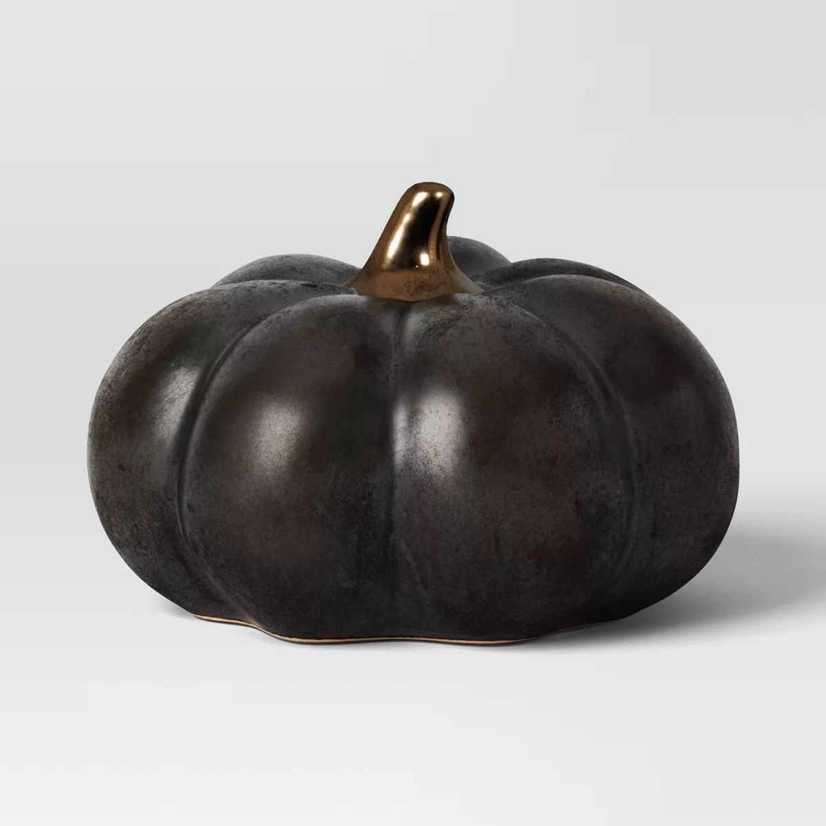 Medium Patina Ceramic Pumpkin Figurine Black - Threshold™ | Target