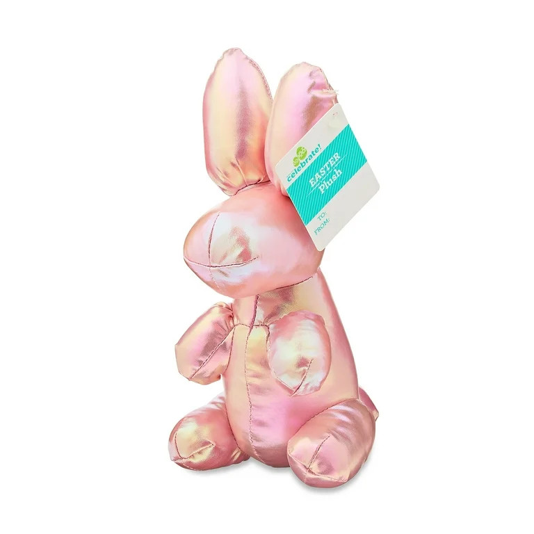 Easter Pink Balloon Animal Bunny Plush, 9 in, by Way To Celebrate | Walmart (US)