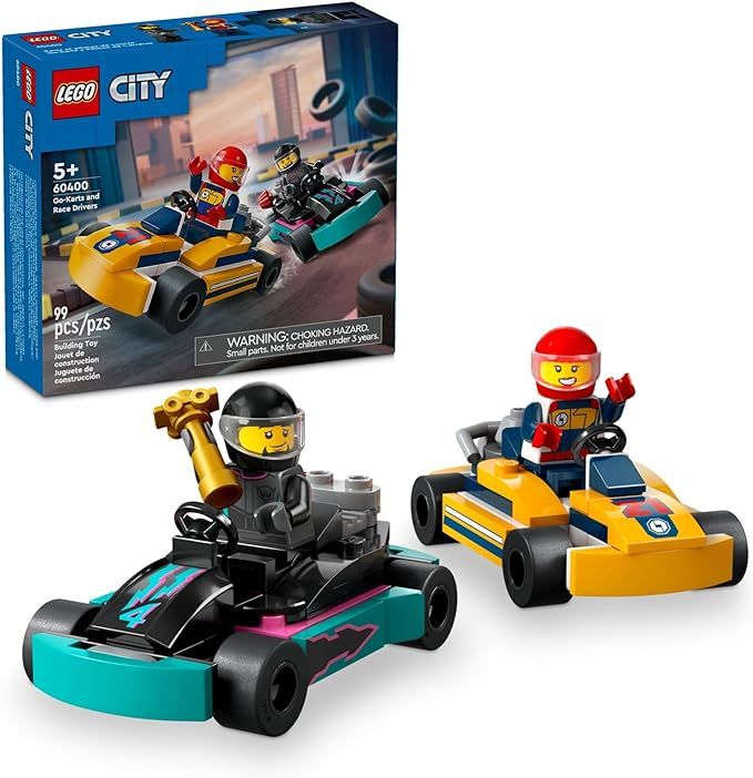 LEGO City Go-Karts and Race Drivers Toy Playset, 2 Driver Minifigures, Racing Vehicle Car Toy, Fu... | Amazon (US)