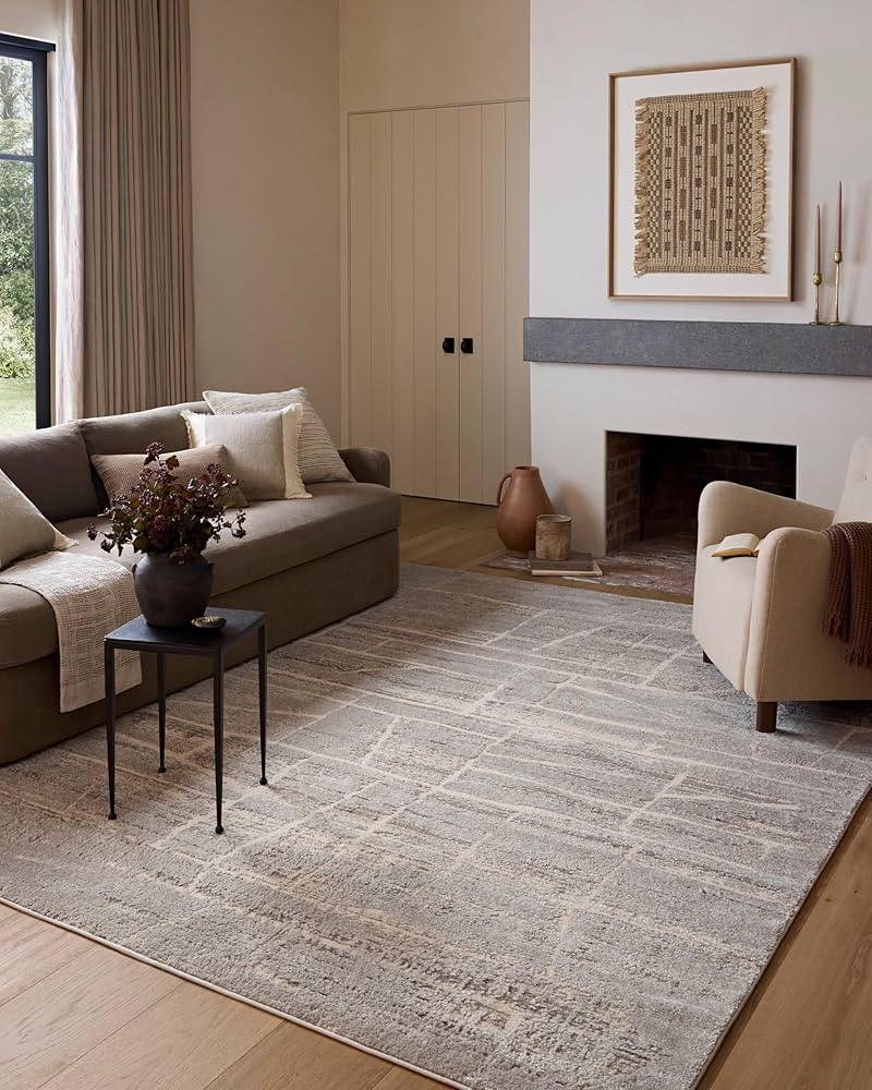 Loloi Amber Lewis Monty Collection MOT-07 Natural/Mist 2'-7" x 8'-0" Runner Rug | Amazon (US)
