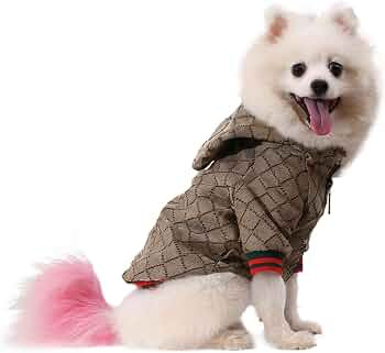 Dog Hoodie Luxury Dog Clothes Winter Puppy Jacket Classic Designer Pet Clothes Coat French Bulldo... | Amazon (US)