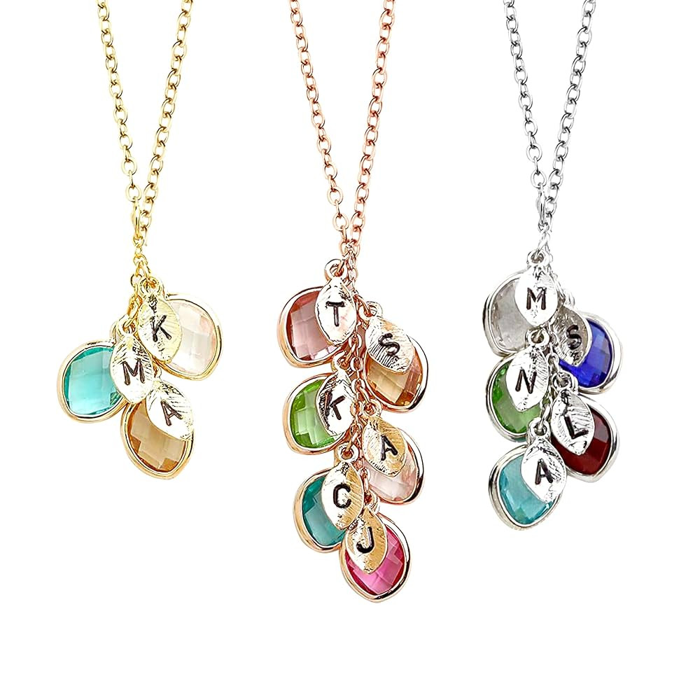 Mother's Day Gift for Grandma Necklace, Initial Necklaces for Women Personalized Jewelry for Wome... | Amazon (US)