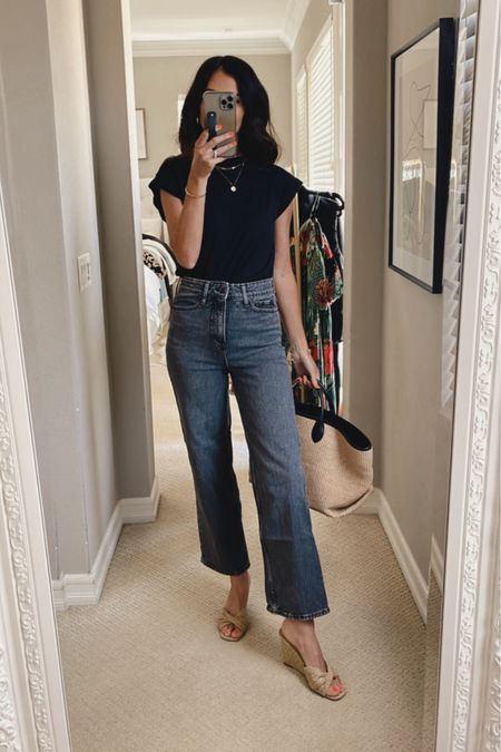 I’m just shy of 5-7” wearing the size S tee and size 2 jeans, 
Casual style, favorite denim, StylinByAylin 

#LTKunder50 #LTKSeasonal #LTKstyletip