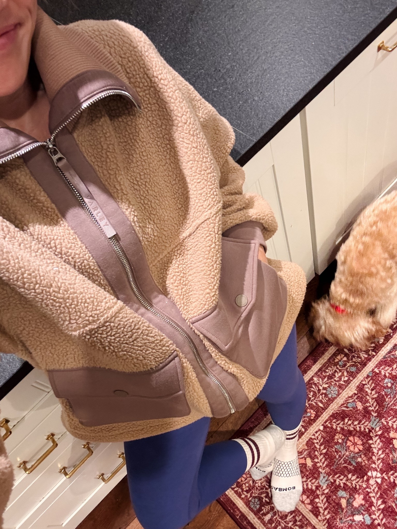 code HELLOVARLEY on my jacket that was just restocked, wearing a small ~ Beyond Yoga leggings wearing my regular size small ~ bombas socks ~ code LATELY15 at ruggable ~ xo, Claire

#LTKmomlife #LTKootd #LTKSaleAlert