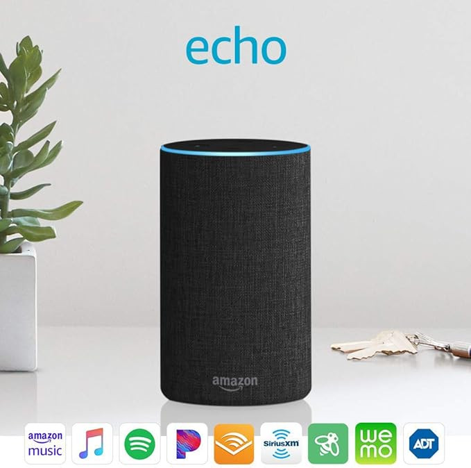 Echo (2nd Generation) - Smart speaker with Alexa and Dolby processing - Charcoal Fabric | Amazon (US)