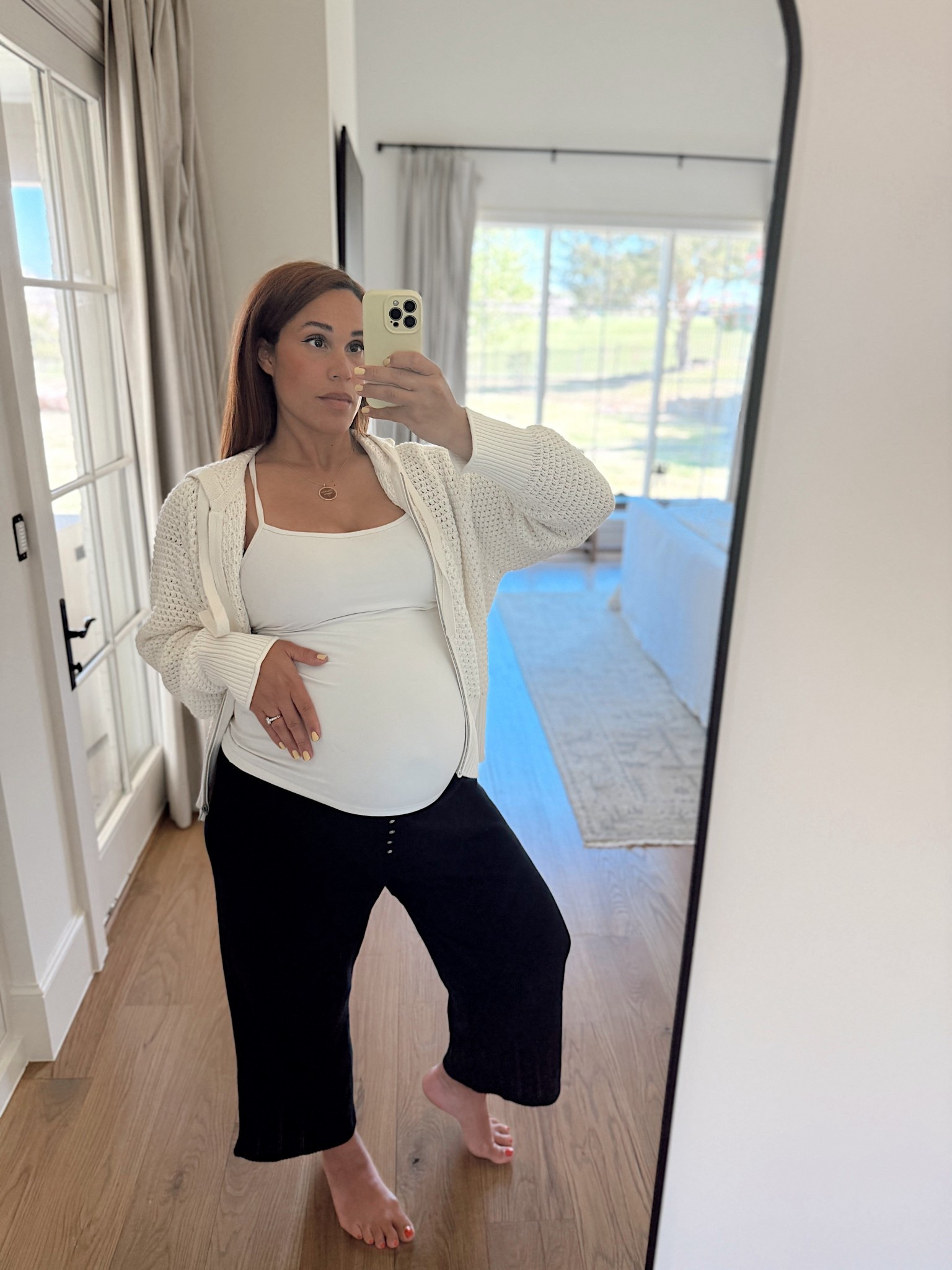 The sweetest pointelle pants that feel like pajamas but are appropriate to wear out of the house—these have gotten me through this pregnancy 

Maternity
Pregnancy 
Pregnancy outfit
Maternity essentials 
Mom outfit 

#LTKmomlife #LTKBaby #LTKBump
