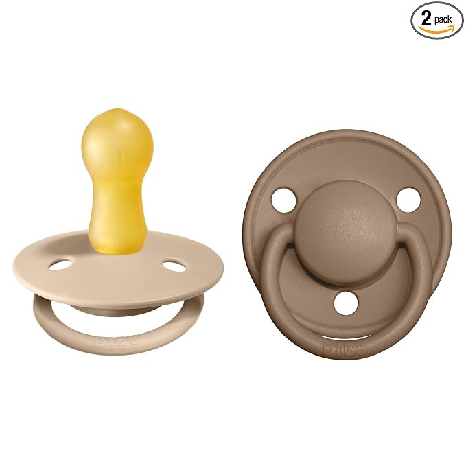 BIBS Pacifiers - De Lux Collection | BPA-Free Baby Pacifier | Made in Denmark | Set of 2 Vanilla/... | Amazon (US)