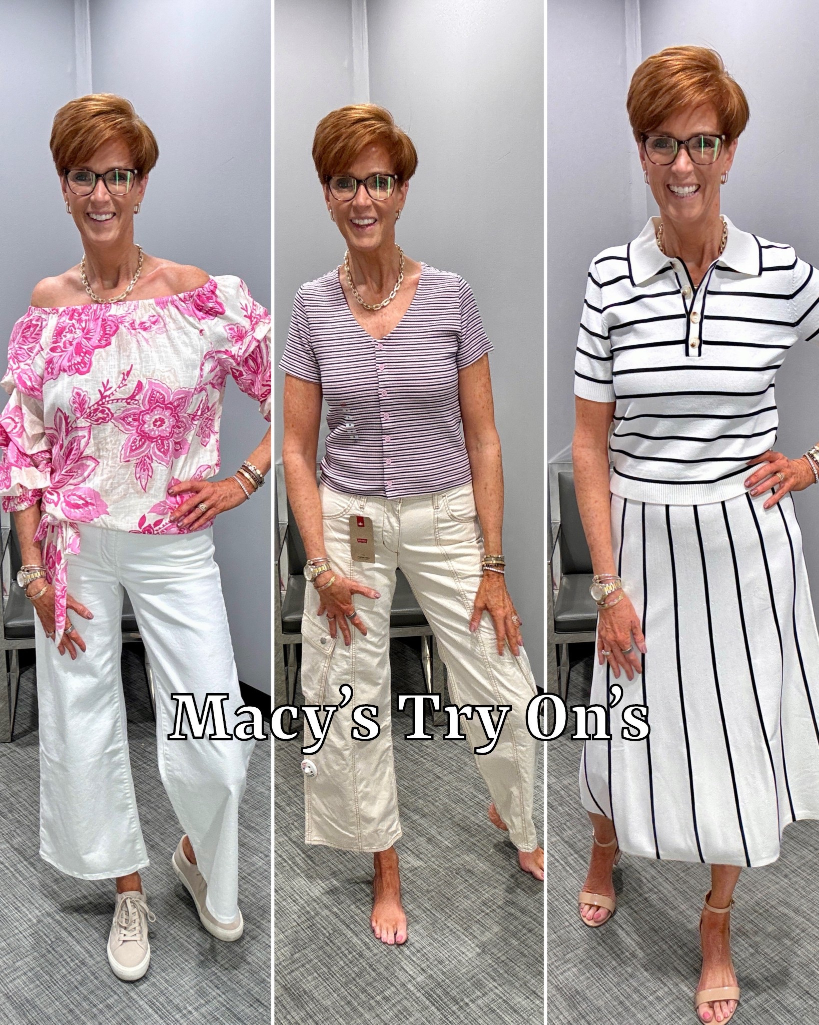 This look is from MACY’S. Remember, the best place to see all things MACY’s is in my MACY’S storefront, linked in my Instagram bio. 

Hi friend! 👋 Thanks for your support! I’m so glad you’re here!
If you're tall, over 40, or just tired of fashion that doesn’t fit your life, you’re in the right place. I share classic, elevated outfit formulas that actually work on tall women (I’m 6’1” for reference!) and help you feel confident getting dressed again.
I am your resource for timeless, elevated fashion for women over 40 (and tall women)
Age: 55
Height: 6’1”
Tops: S/M
Bottoms: 8/10
Dresses: 8/M

Over 50 fashion, tall fashion, workwear, everyday outfits, timeless outfits, Classic Outfits, Macy’s finds, Macy’s summer pieces, try on, striped top, Button detail, Levi’s pants, summer ootd, casual ootd, 


#LTKSummerEdit #LTKStyleTip #LTKSeasonal