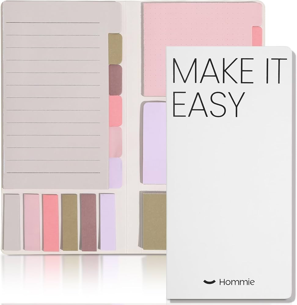 Hommie Sticky Notes Set, Divider Sticky Notes 410 Packs Planner Sticky Note Dividers Tabs with Co... | Amazon (US)
