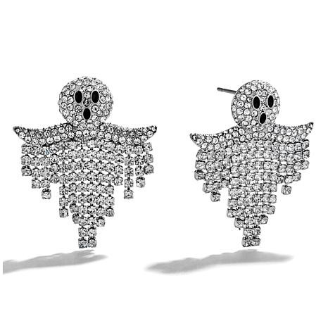 BAUBLEBAR Halloween Ghost Chandelier Fringe Earrings | HSN