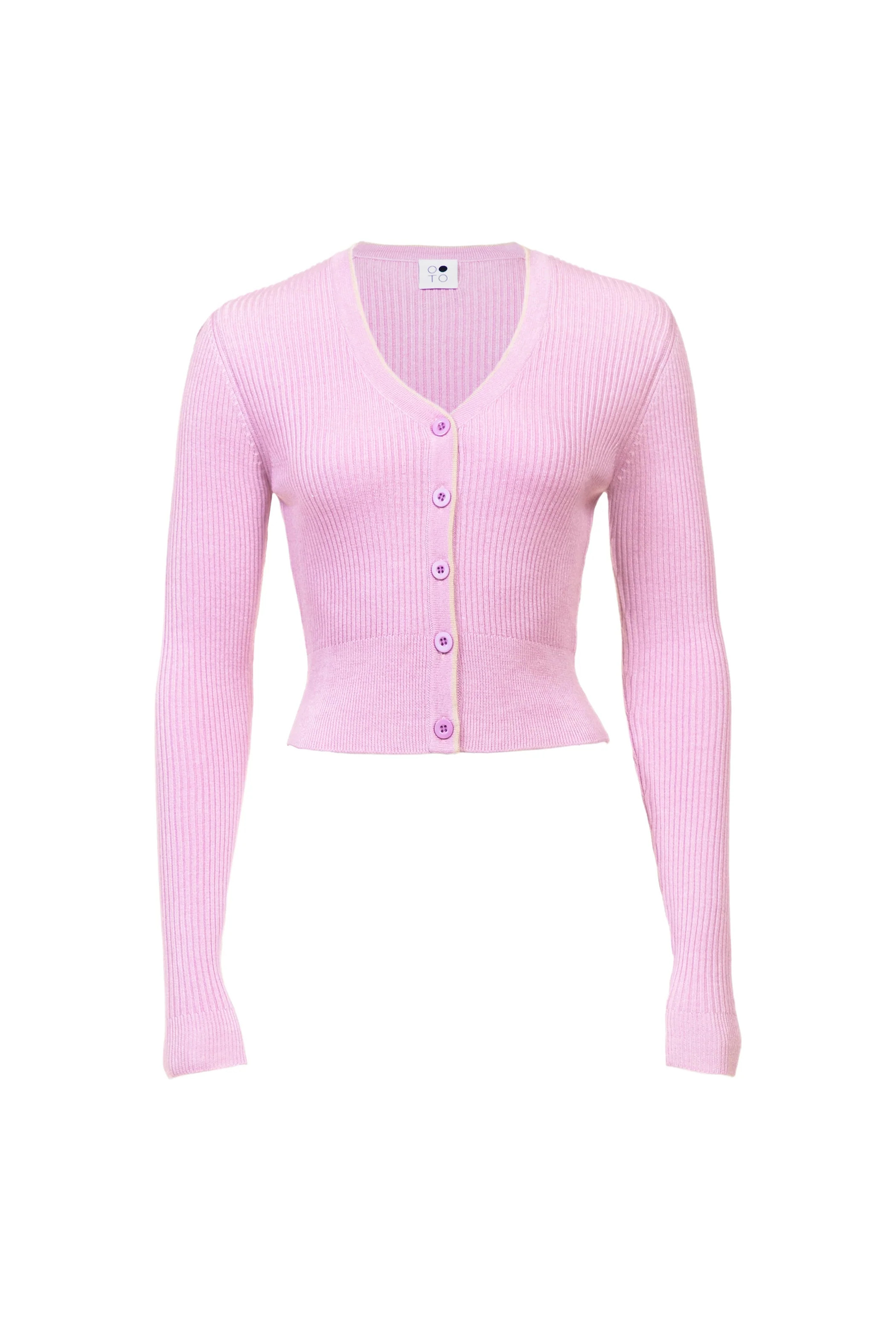 Women's Silk Wool Cashmere Lydia Ribbed Cardigan | OO-TO