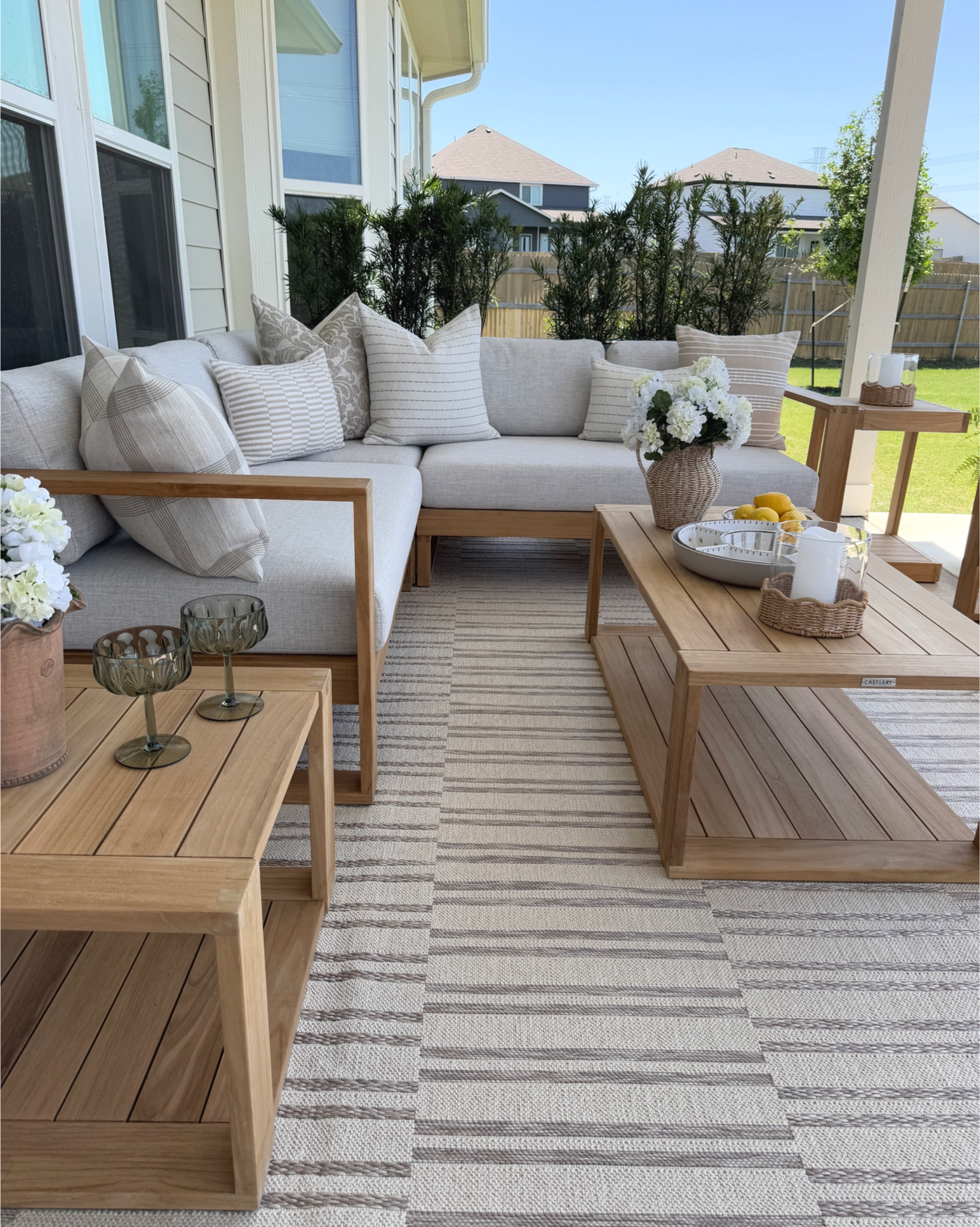 Patio season is approaching! ☀️🌿 Sharing all the best outdoor refresh finds from @Wayfair including my favorite outdoor rug 💛

Timeless seating, classic stripes, cozy lighting & pieces that make your space feel resort-ready without leaving home.

#Wayfair #wishyouwerehere, #outdoor, #Wayfair  #Ad  #WayfairPartner

Wayfair patio, outdoor furniture sale, patio refresh, outdoor sofa, patio chairs, striped outdoor rug, scalloped umbrella, fire pit table, outdoor lanterns, exterior lighting, porch decor, neutral outdoor, backyard update, spring patio, outdoor living, modern classic patio, deck styling, patio makeover, entertaining outside, warm weather setup

#LTKSaleAlert #LTKSpringSale #LTKHome