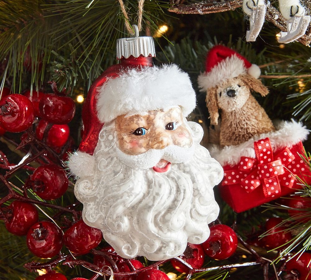 Lit Mercury Santa Ornament | Pottery Barn (US)