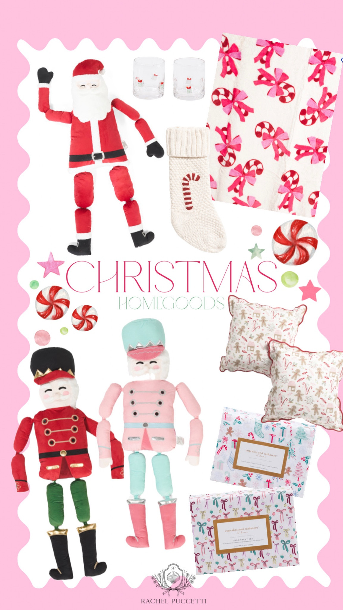 HomeGoods Christmas decor, giant Santa pillow, nutcracker pillow, bow blanket, bows, Christmas bow decor, TJ maxx, Marshall’s, Christmas bedding, stocking 

These giant Santa and nutcracker pillows are a MUST!!😍🎅🏼🎄 and I’m obsessed with this candy cane bow blanket!!🎀 it’s SO soft!! 

#LTKFamily #LTKHome #LTKHoliday