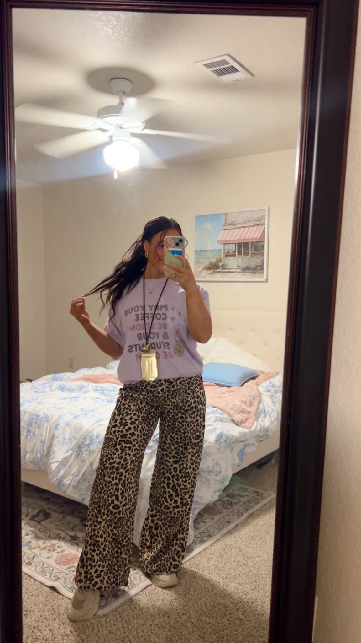 Leopard print pants 🐆💜 

#LTKStyleTip #LTKFindsUnder50 #LTKPetite