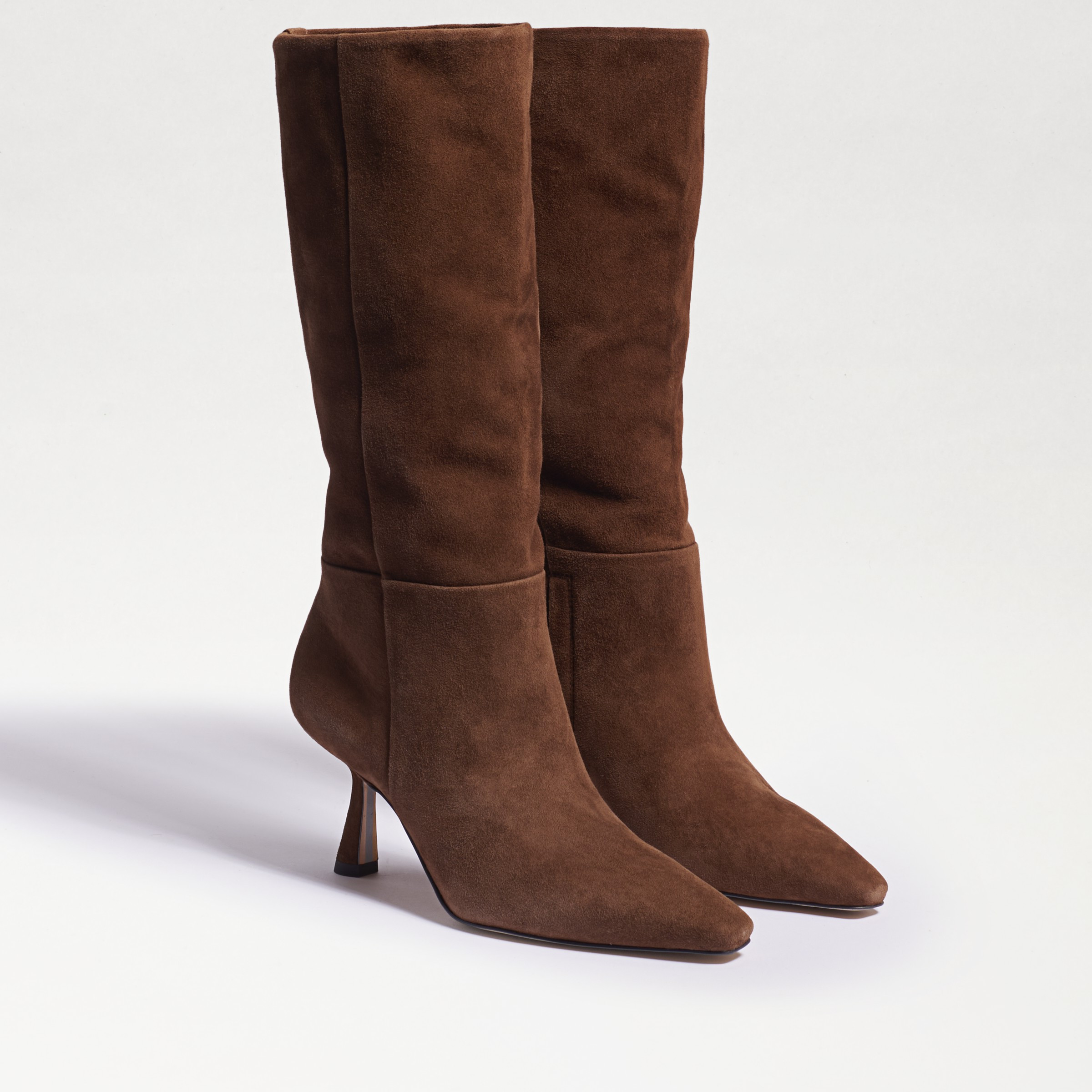 Sam Edelman Samira Tall Kitten Heel Boot Toasted Coconut Suede | Sam Edelman