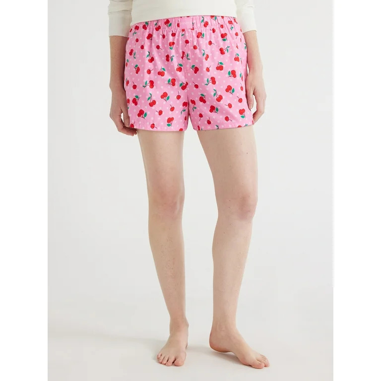 Joyspun Women's Woven Pajama Boxer Shorts, Sizes XS to 3X | Walmart (US)