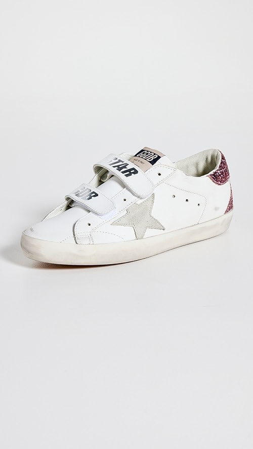 Old School Leather Glitter Sneakers | Shopbop