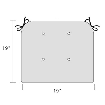 Pack of 2 Outdoor Indoor Tufted Seat Cushions, 19" x 19" U-Shape Cushions for Wicker Chair Seat,P... | Amazon (US)