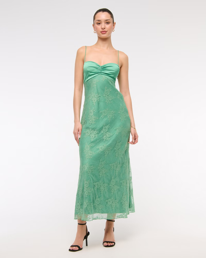 Women's The A&F Julia Slip Lace Maxi Dress | Women's Dresses & Jumpsuits | Abercrombie.com | Abercrombie & Fitch (US)