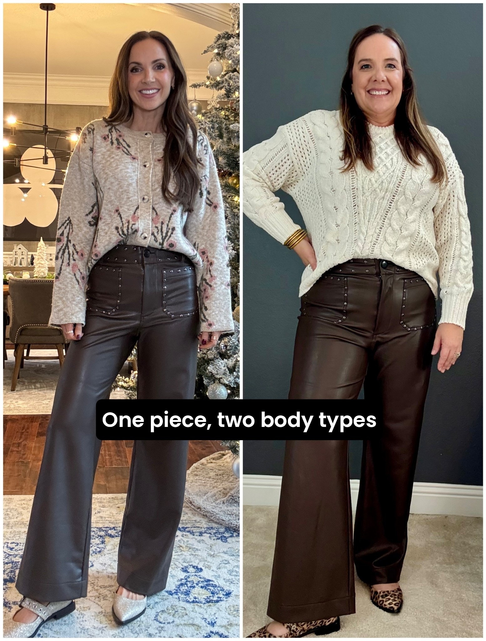 Twinning in anthro pants - I’m in a 27, Kristy is in a 32. Get your true size - they soften over time a bit!