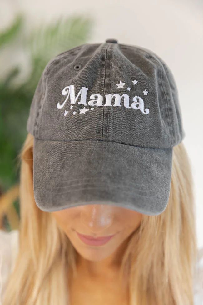Mama Star Embroidered Baseball Cap | The Pink Lily Boutique