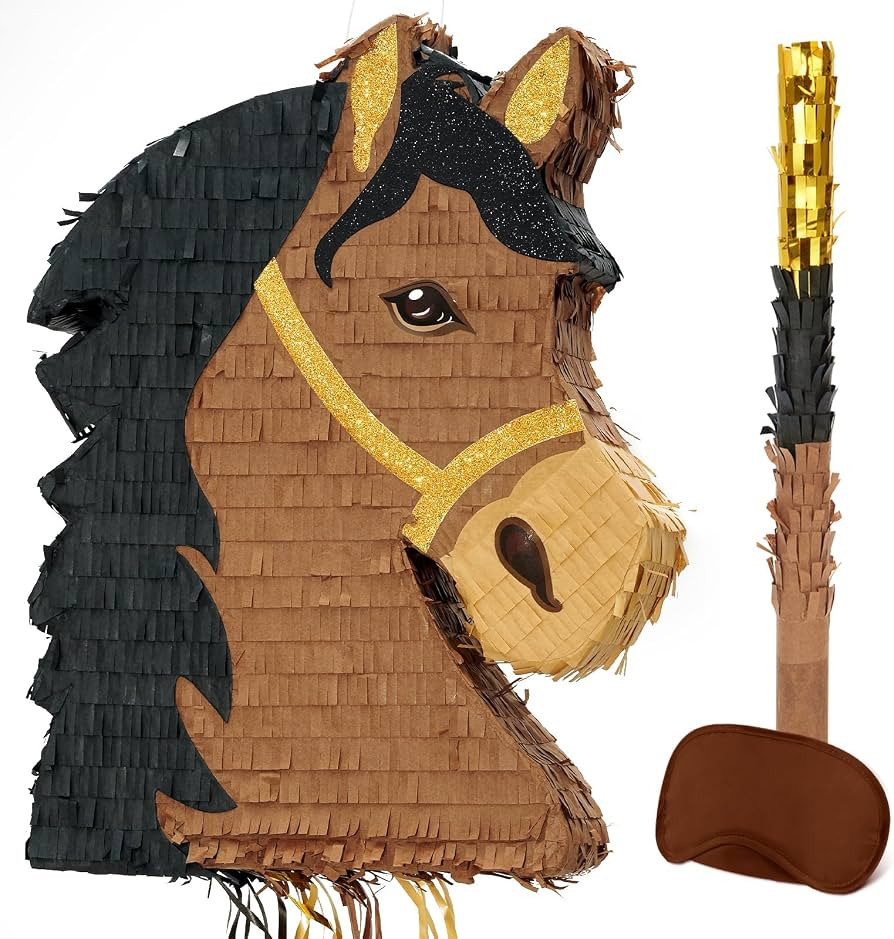 WERNNSAI Horse Pi\u00f1ata, Brown Horse Party Decorations, Cowboy Pi\u00f1ata | Amazon (US)
