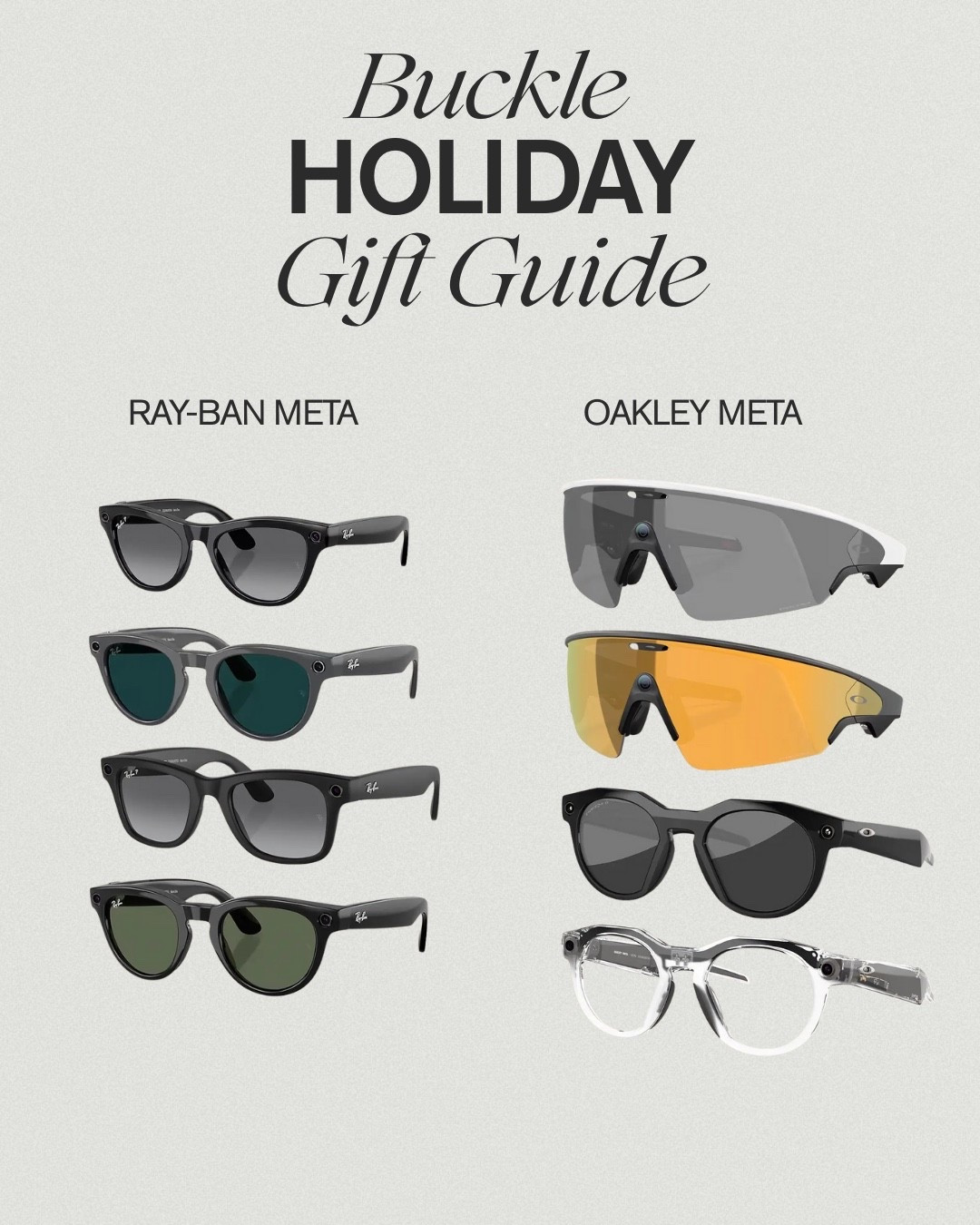 Ray-Ban and Oakley Meta AI glasses!

#LTKGiftGuide