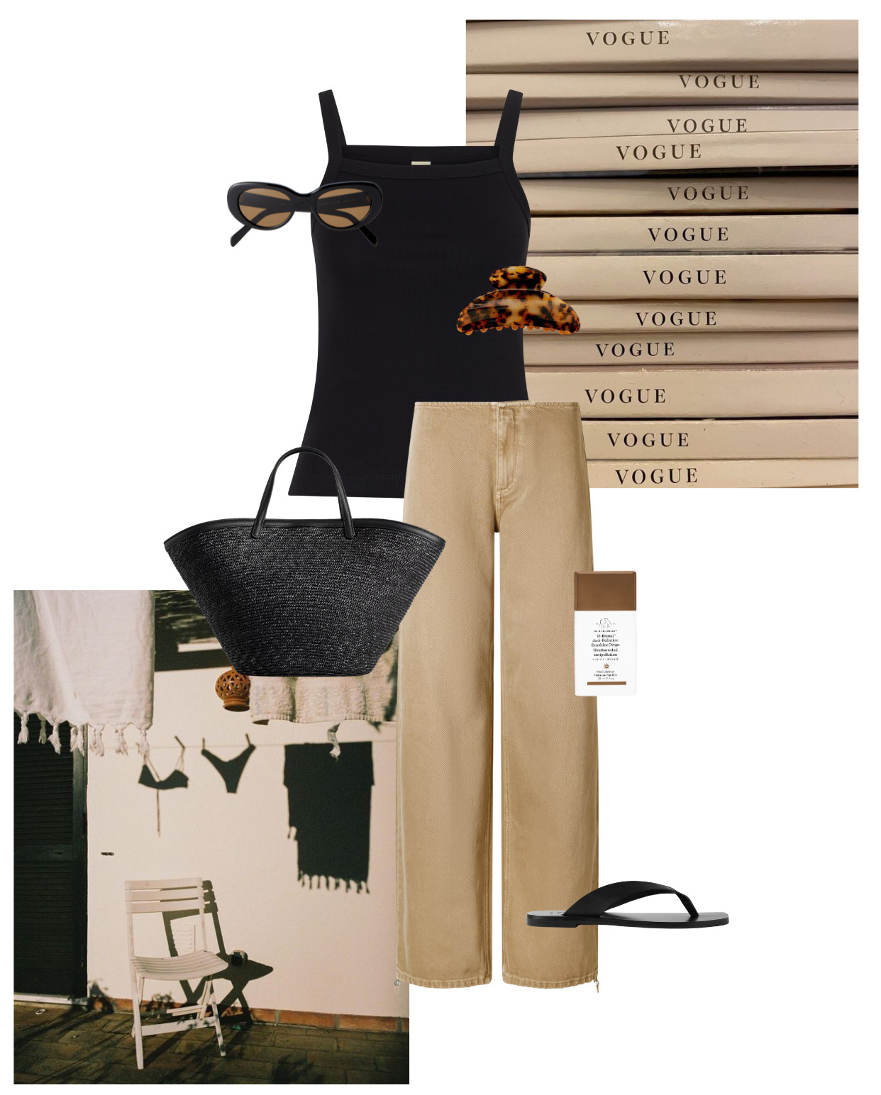 Heatwave Outfit Inspo

black square neck tank, black ribbed tank top, fitted black camisole, camel wide leg jeans, tan wide leg trousers, beige barrel leg jeans, camel denim, tortoiseshell claw clip, large claw clip, hair claw clip, tinted cat eye sunglasses, retro cat eye sunglasses, brown lens sunglasses, black raffia tote, black straw tote bag, woven beach bag, oversized tote bag, black flip flops, flat thong sandals, self tan drops, tanning drops, gradual tan, fake tan routine, self tanner, black and camel outfit, neutral outfit ideas, minimalist summer outfit, effortless casual style, off duty model look, quiet luxury casual, how to style wide leg jeans, French girl casual outfit 

 #LTKsummer #LTKeurope #LTKjeans