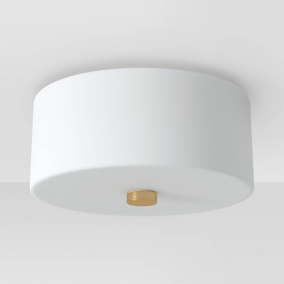 Glass Flush Mount Ceiling Light White - Threshold™: ETL Listed, Modern Decor, Metal & Glass, 2-Bulb Fixture | Target