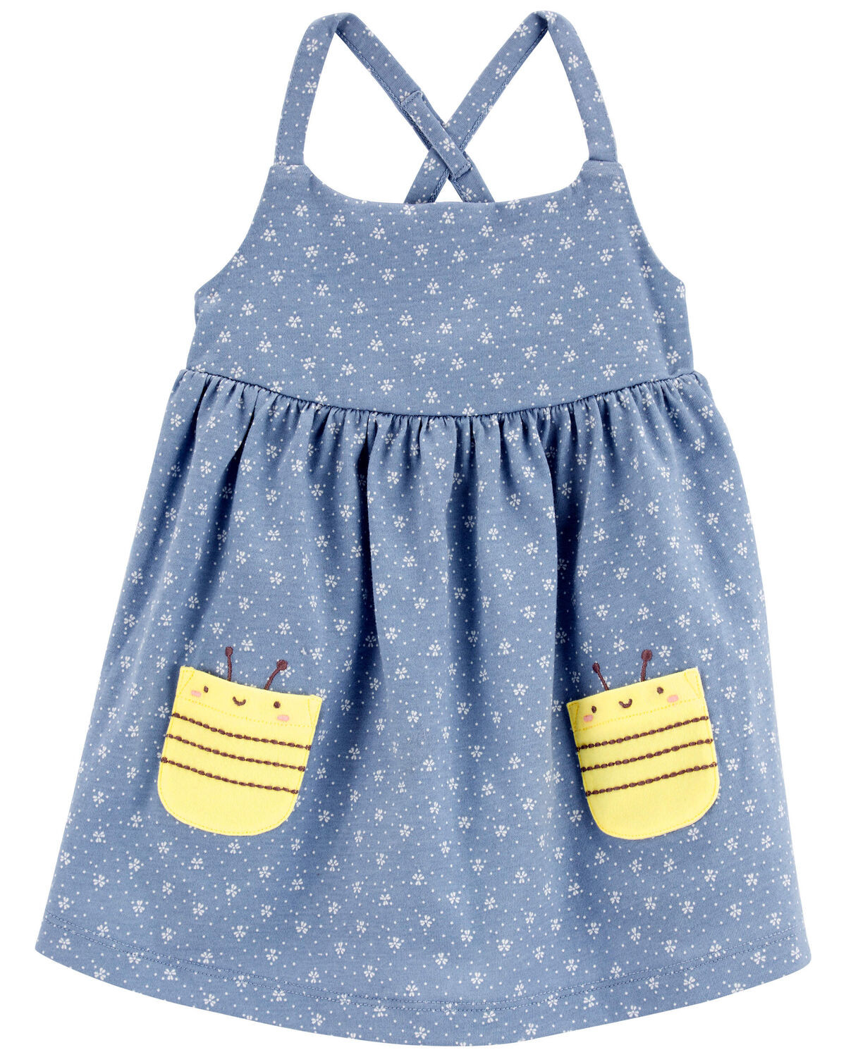 Blue/Yellow Baby Polka Dot Bee Sleeveless Dress | carters.com | Carter's
