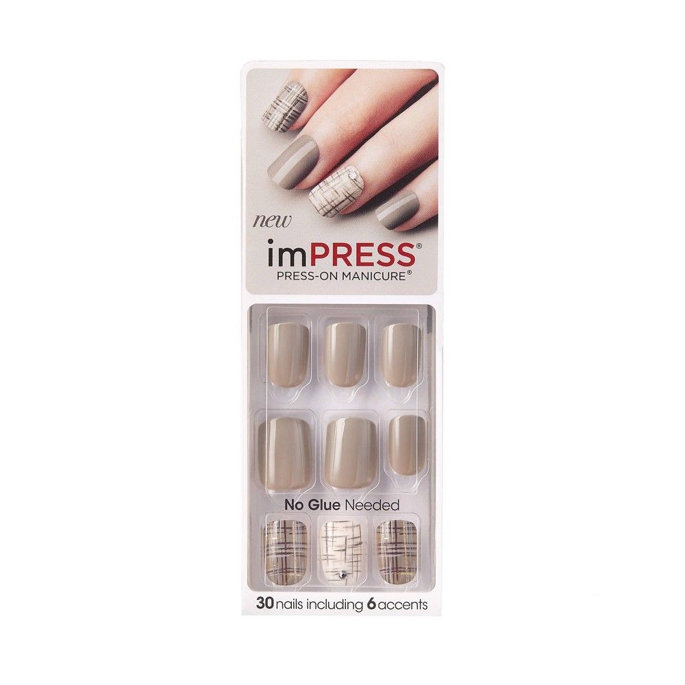 Kiss imPRESS Nails Rainbow Light Gray - 30ct, Adult Unisex | Target